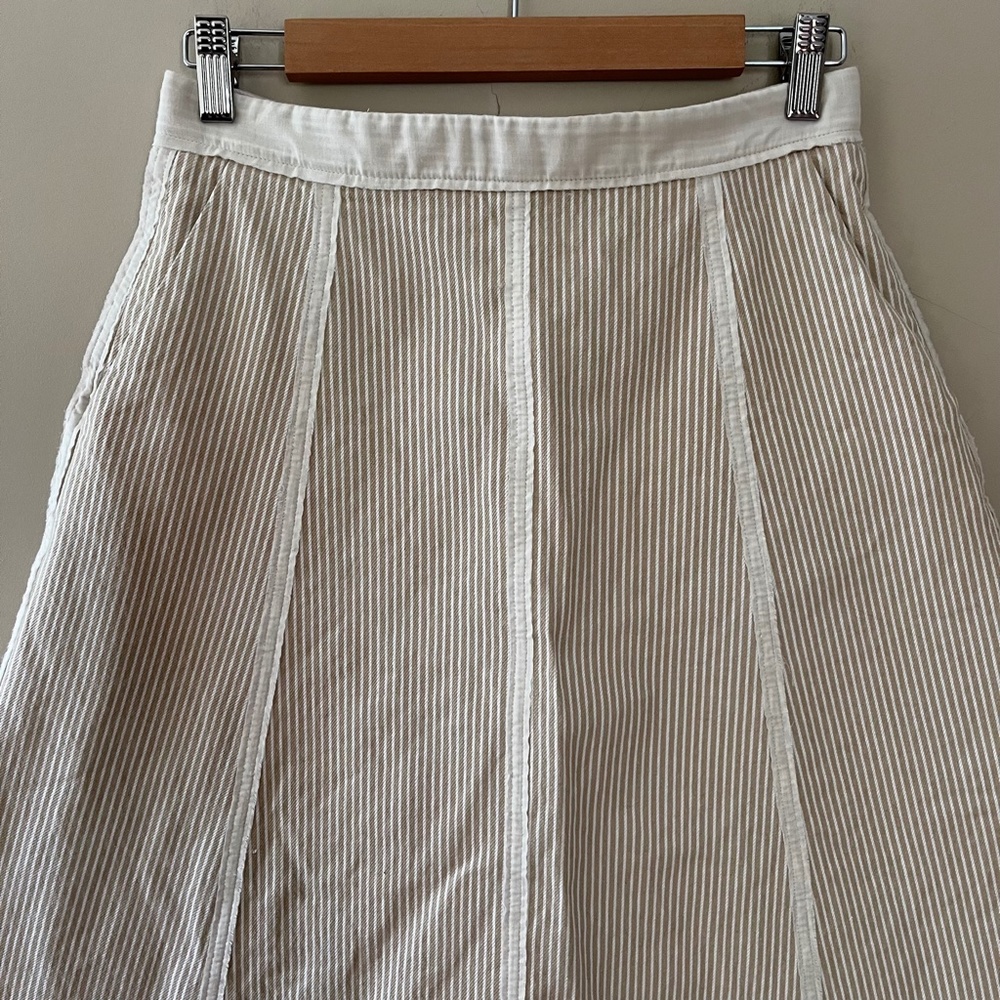 isabel marant white cotton canvas skirt - Picture 3 of 10